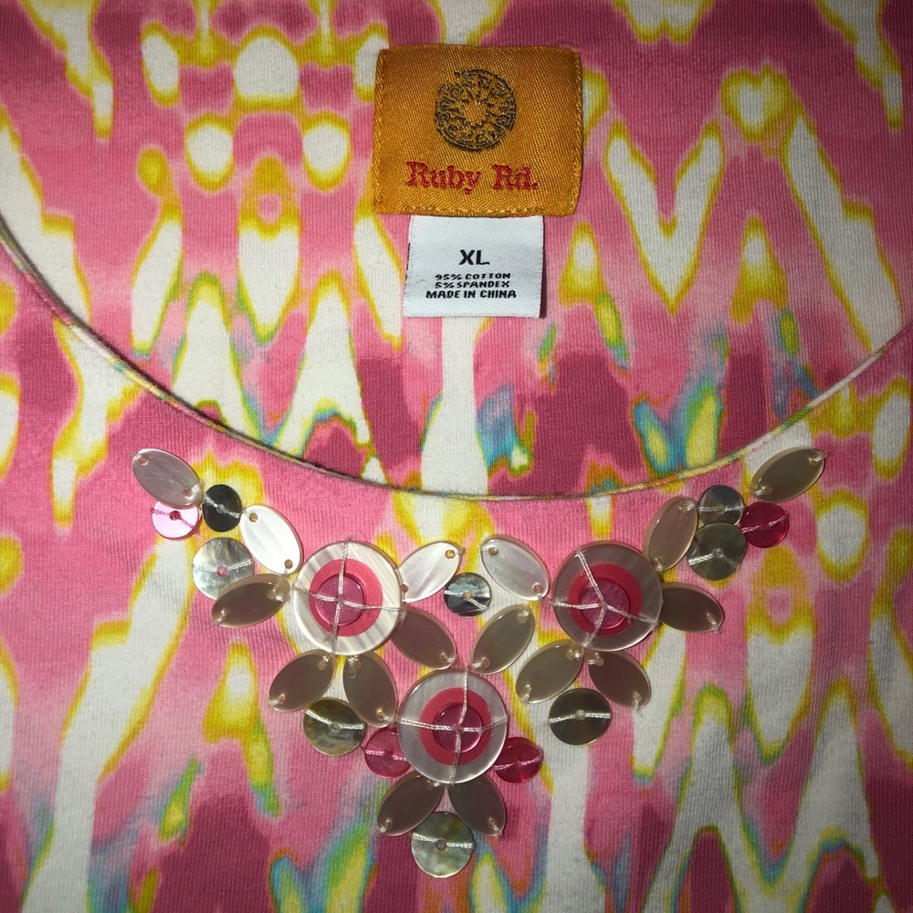 Ruby Rd watercolor top - Picture 2 of 3